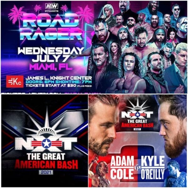 NXt The Great American Bash 2021 AEW Dynamite Road Rager