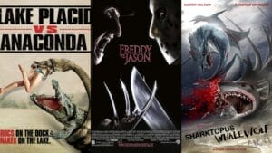 Freddy vs Jason/Lake Placid vs Anaconda/Sharktopus vs Whalewolf Review